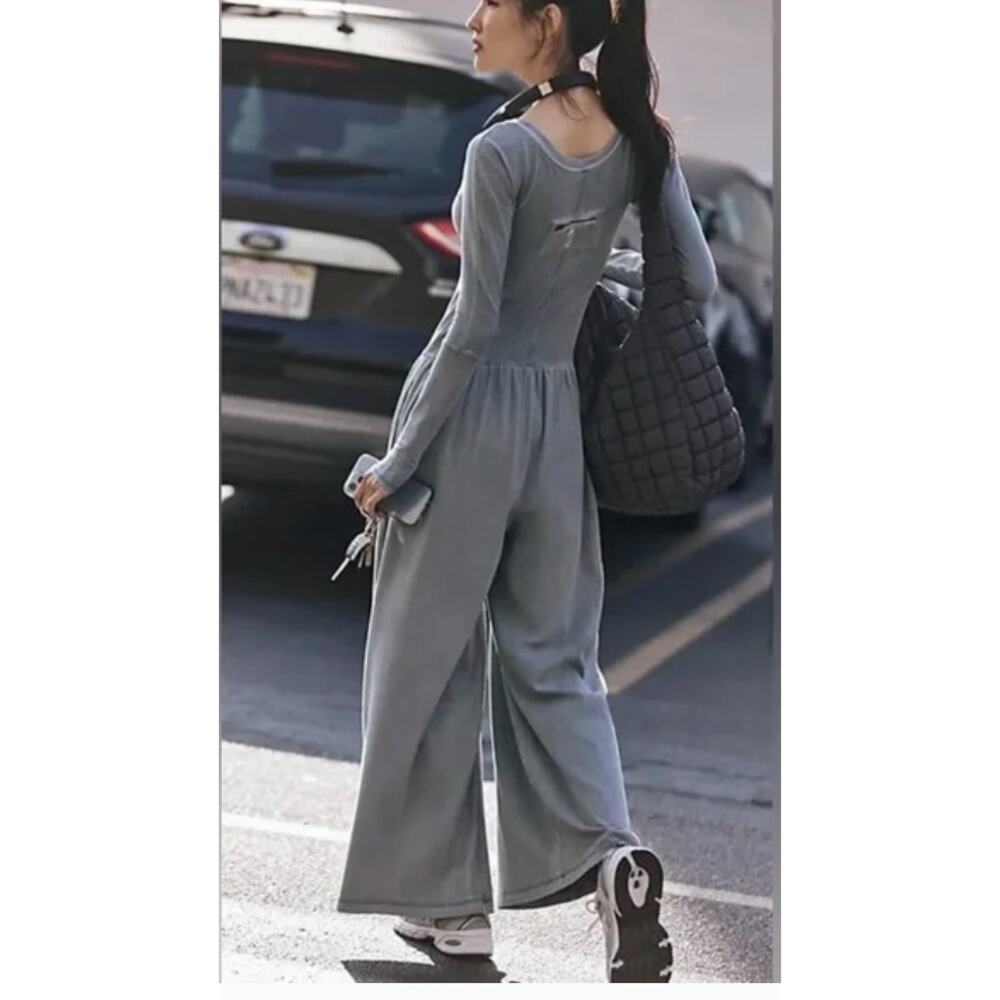 Free People Hot Shot Wide Leg Onesie Jumpsuit Small - Picture 2 of 5